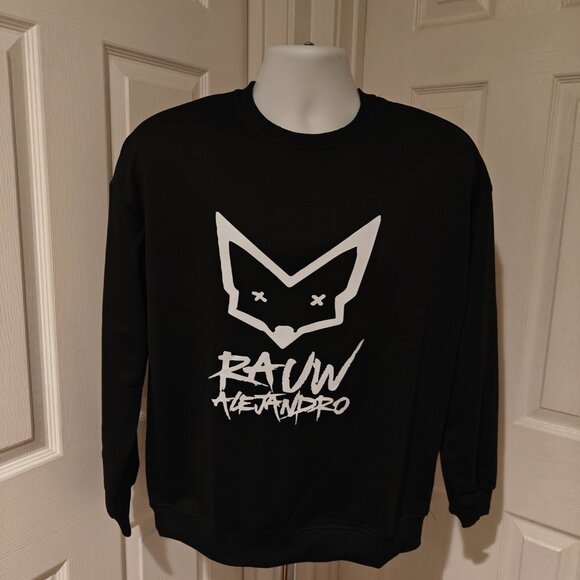 Rauw Alejandro Sweater Black Men's Size L Graphic Top - Picture 1 of 7